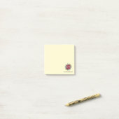 Aangepaste Logo & Website Info Geel Post-it® Notes (Op bureau)