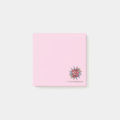 Aangepaste Logo & Website Info Roze Post-it® Notes (Voorkant)