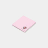 Aangepaste Logo & Website Info Roze Post-it® Notes (Schuin)