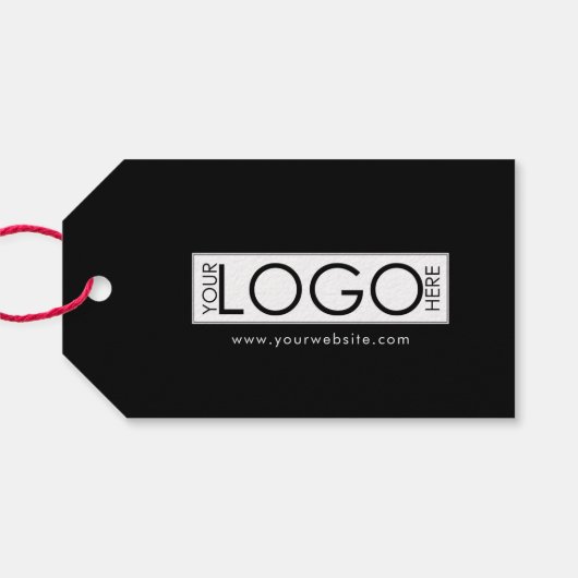 Aangepaste Logo website kleding Labels met snaarga Cadeaulabel (Achterkant Horizontaal)