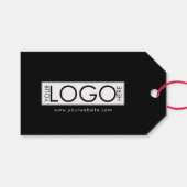 Aangepaste Logo website kleding Labels met snaarga Cadeaulabel (Voorkant (Horizontaal))