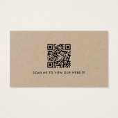 Aangepaste logo website sociale media moderne QR-c Visitekaartje (Achterkant)