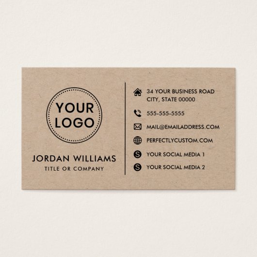 Aangepaste logo website sociale media moderne QR-c Visitekaartje (Voorkant)