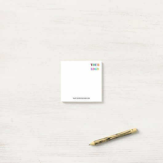 Aangepaste Logo website Uw zakelijke Post-it® note (Op bureau)