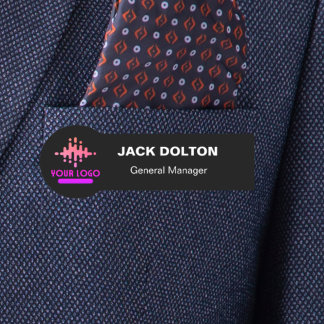 Aangepaste Logo werknemer Magnetic of Safety Pin Naamplaatje