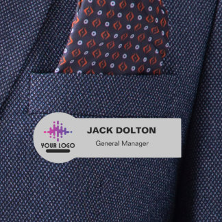 Aangepaste Logo werknemer Magnetic of Safety Pin Naamplaatje