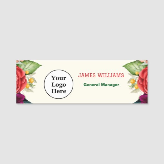 Aangepaste Logo werknemer Magnetic of Safety Pin Naamplaatje (Voorkant)