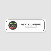 Aangepaste Logo werknemer magnetisch bedrijf Naamplaatje (Voorkant)