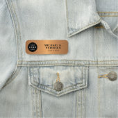 Aangepaste logo werknemer naam titel goud magnetis naamplaatje (In situ)