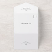 Aangepaste Logo White QR Code RSVP Business Event All In One Uitnodiging (Buitenkant)