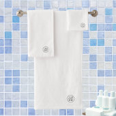 Aangepaste Logo Witte Badkamer Bad Handdoek
