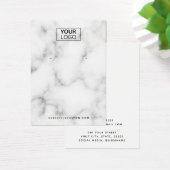 Aangepaste logo witte marmerkaart visitekaartje (Bureau)
