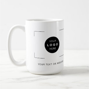 Aangepaste logo zakelijke branding tekst gepersona koffiemok