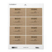 Aangepaste Logo zeep Label Kraft Sticker (Full Sheet)