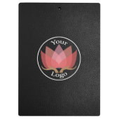 Aangepaste LOGO zwart leder Klembord (Achterkant)