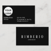 Aangepaste logo zwart visitekaartje (Voorkant / Achterkant)