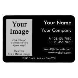 Aangepaste Logo Zwart Visitekaartje Stijlmagneet Magneet