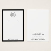 Aangepaste logo zwarte rand-oorenkaarten visitekaartje (Voorkant /achterkant)