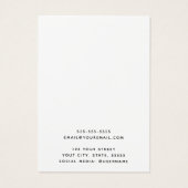 Aangepaste logo zwarte rand-oorenkaarten visitekaartje (Achterkant)