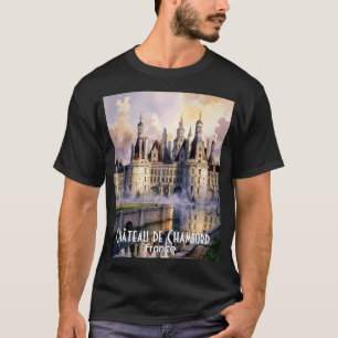 Aangepaste Loire Frankrijk Reis Aquarel Kasteel Re T-shirt