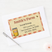 Aangepaste lokale honingsticker rechthoekige sticker (Envelop)