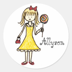 Aangepaste Lollipop-stickers Ronde Sticker