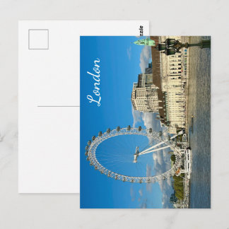 Aangepaste London Eye-reuzenrad en Theems Briefkaart