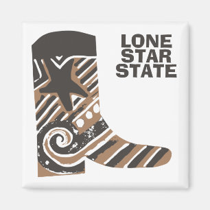 aangepaste lone star cowboy boot magnet magneet