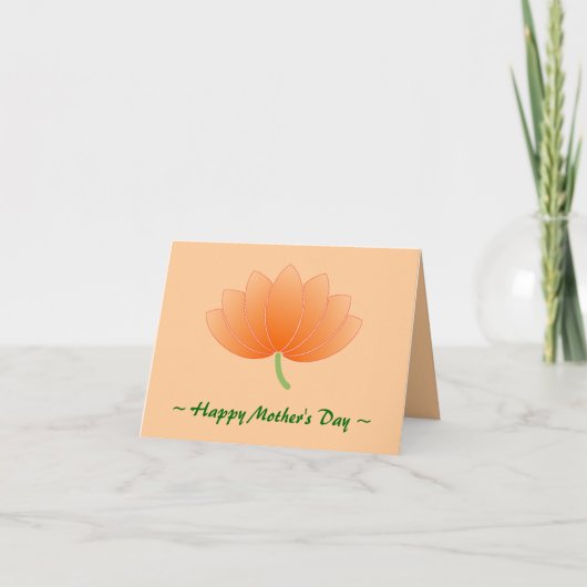 Aangepaste Lotus Moederdag Kaart (Voorkant)