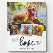 Aangepaste LOVE en DOG Custom 4 Photo Collage Fotoplaat (Voorkant)