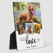 Aangepaste LOVE en DOG Custom 4 Photo Collage Fotoplaat (Zijkant)