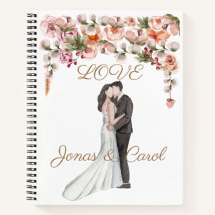 Aangepaste Love Huwelijk Edit binnen ontwerp papie Notitieboek