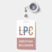 Aangepaste LPC Gecertificeerd professioneel counse Badge (Voorzijde met uittrekbare clip)