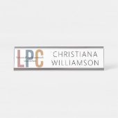 Aangepaste LPC Licensed Professional Counselor Bureau Naambordje (Voorkant)