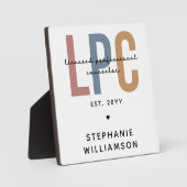 Aangepaste LPC Licensed Professional Counselor Fotoplaat (Voorkant)