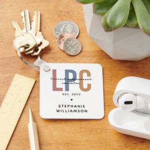 Aangepaste LPC Licensed Professional Counselor Sleutelhanger