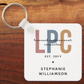 Aangepaste LPC Licensed Professional Counselor Sleutelhanger (Voorkant)