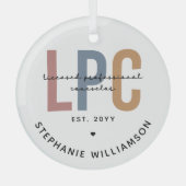 Aangepaste LPC-licentie voor professionele consult Glas Ornament (Voorkant)