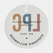 Aangepaste LPC-licentie voor professionele consult Glas Ornament (Achterkant)