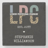 Aangepaste LPC-licentie voor professionele consult Stenen Onderzetter (Voorkant)