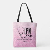 Aangepaste LPN Zuurroze Canvas tas (Achterkant)
