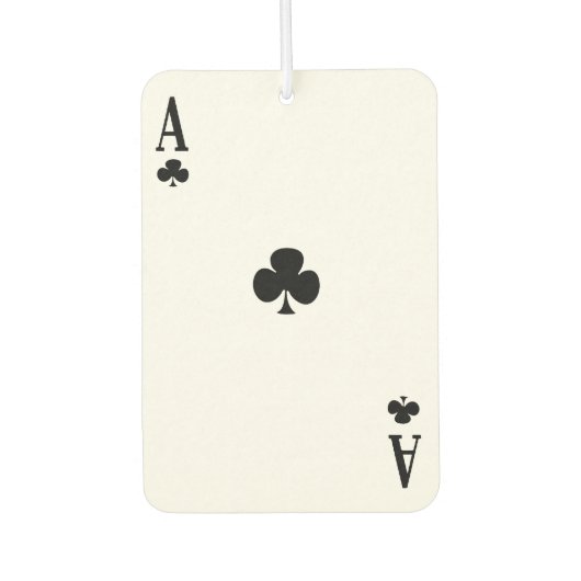 Aangepaste luchtverfrisser - Ace of Clubs (Voorkant)
