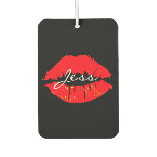 Aangepaste luchtverfrisser - Kiss Lips Naam Rood