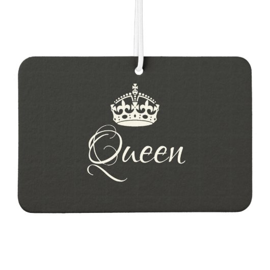 Aangepaste luchtverfrisser - Queen Crown Black (Voorkant)