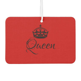Aangepaste luchtverfrisser - Queen Crown Red Heart