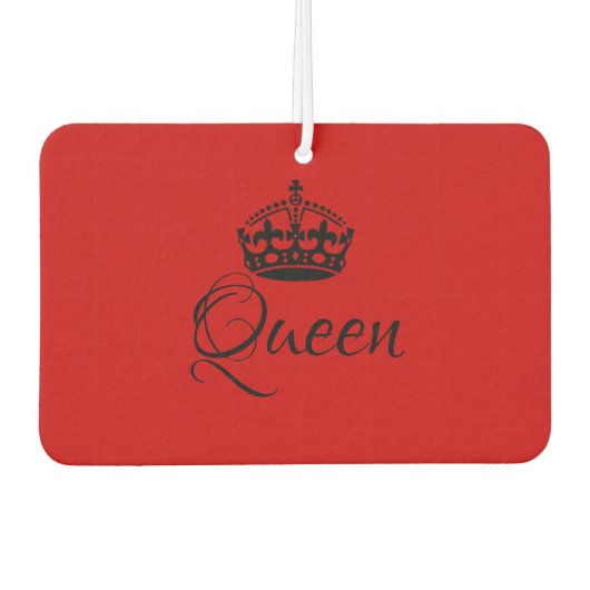 Aangepaste luchtverfrisser - Queen Crown Red Heart (Voorkant)