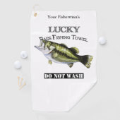 Aangepaste Lucky Bass Vissen Towel Golfhanddoek (Insitu)