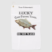 Aangepaste Lucky Carp Vissen towel Golfhanddoek (Voorkant)