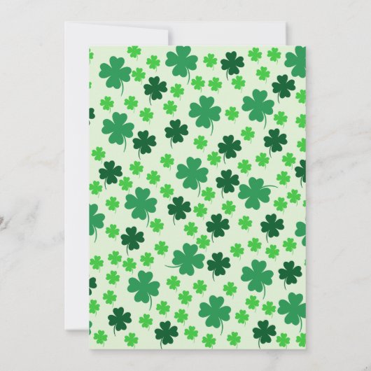 Aangepaste Lucky Clover-notiecards Bedankkaart (Achterkant)