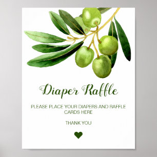Aangepaste Luier Raffle, Kaarten, geschenken en gu Poster